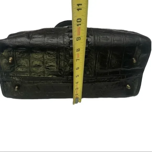 Vintage Rare Alligator Lock Leather Lan Marco Handbag